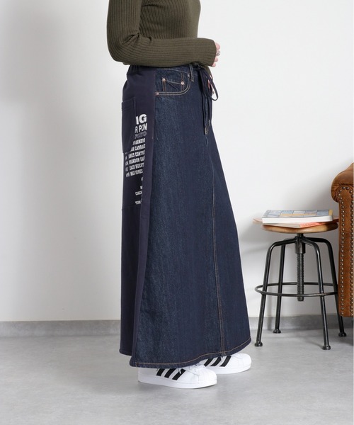 cepo（セポ）の「〈セットアップ対応〉REMAKEデニム×スウェットスカート（デニムスカート・レディース・ワンウォッシュ/ブルー系2・S/M/L）」の17枚目の写真