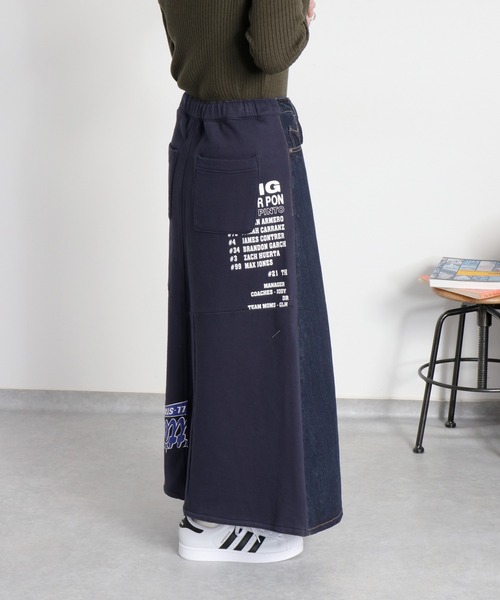 cepo（セポ）の「〈セットアップ対応〉REMAKEデニム×スウェットスカート（デニムスカート・レディース・ワンウォッシュ/ブルー系2・S/M/L）」の18枚目の写真