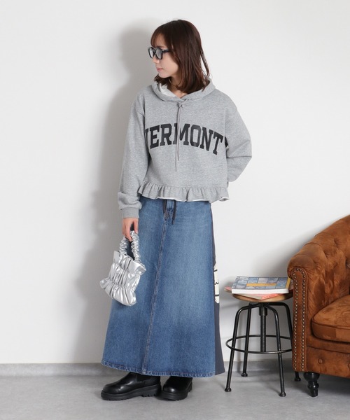 cepo（セポ）の「〈セットアップ対応〉REMAKEデニム×スウェットスカート（デニムスカート・レディース・ワンウォッシュ/ブルー系2・S/M/L）」の20枚目の写真