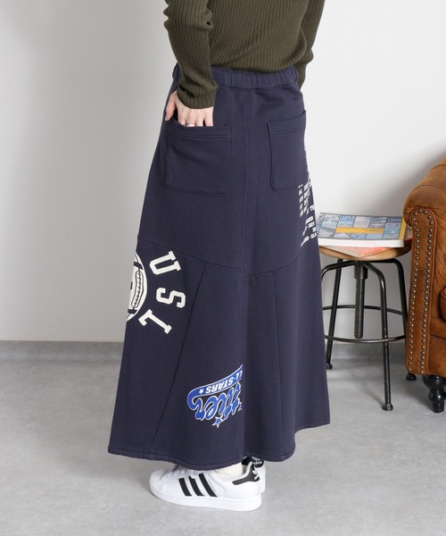 cepo（セポ）の「〈セットアップ対応〉REMAKEデニム×スウェットスカート（デニムスカート・レディース・ワンウォッシュ/ブルー系2・S/M/L）」の14枚目の写真