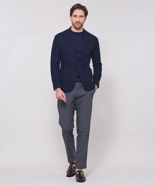 MACKINTOSH LONDON（マッキントッシュ ロンドン）の「ハニカムニットジャケット（テーラードジャケット・メンズ・ブルー系その他4/グレー系その他・L/XL/M）」の7枚目の写真