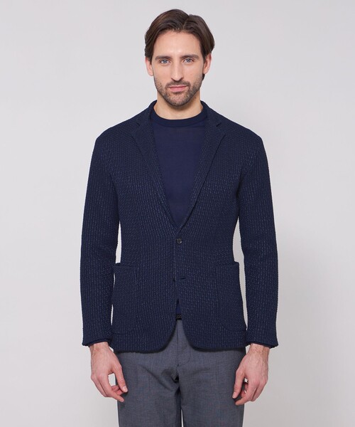 MACKINTOSH LONDON（マッキントッシュ ロンドン）の「ハニカムニットジャケット（テーラードジャケット・メンズ・ブルー系その他4/グレー系その他・L/XL/M）」の8枚目の写真