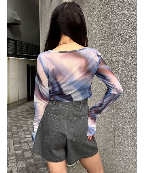 MURUA（ムルーア）の「シアートップス（Tシャツ/カットソー・レディース・オレンジ/ブラウン/ブルー・FREE）」の14枚目の写真