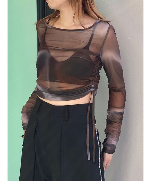 MURUA（ムルーア）の「シアートップス（Tシャツ/カットソー・レディース・オレンジ/ブラウン/ブルー・FREE）」の18枚目の写真