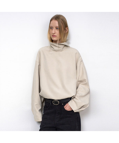HIGH NECK LOOSE TOP BLOUSE(BL-4378)