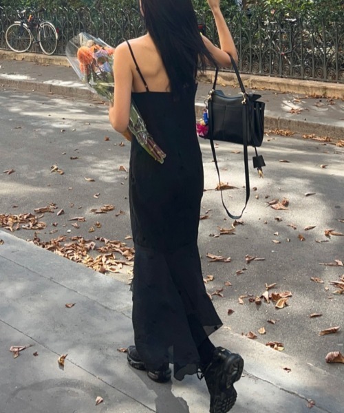 FREE STYLISTS（フリー スタイリスト）の「YUGA_YGMC 3D Embroidered Camisole Dress（ワンピース・レディース・オフホワイト/ブラック・FREE）」の17枚目の写真