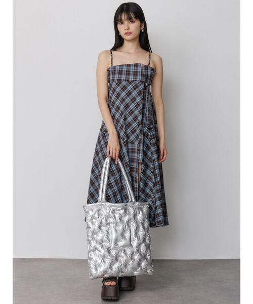 MURUA（ムルーア）の「キルティングライクトートバッグ【推し活バッグ】（トートバッグ・レディース・シルバー/ブルー/ゴールド系その他2/ブラック・FREE）」の12枚目の写真