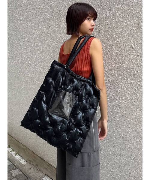 MURUA（ムルーア）の「キルティングライクトートバッグ【推し活バッグ】（トートバッグ・レディース・シルバー/ブルー/ゴールド系その他2/ブラック・FREE）」の14枚目の写真