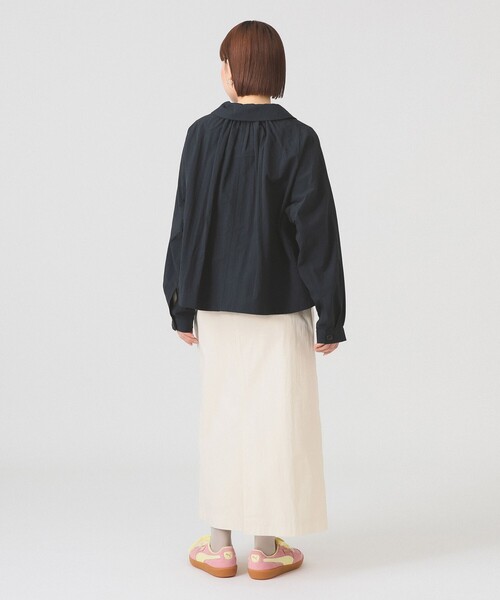 DANTON（ダントン）の「DANTON / ドルマン スリーブ ジャケット（ブルゾン・レディース・ベージュ/ネイビー・36/38）」の5枚目の写真