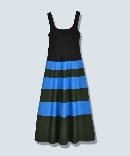 OMMO(オーエムエムオー)の「BODER KNIT SQUARE TANK OP(ワンピース・レディース・ホワイト/ピンク/ターコイズブルー・36/38)」の17枚目の写真