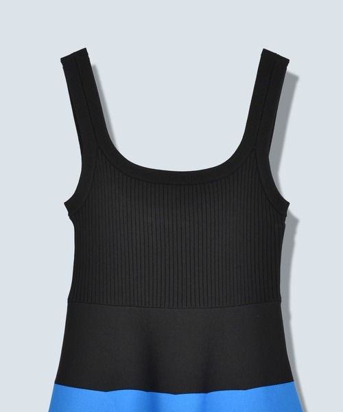 OMMO(オーエムエムオー)の「BODER KNIT SQUARE TANK OP(ワンピース・レディース・ホワイト/ピンク/ターコイズブルー・36/38)」の13枚目の写真