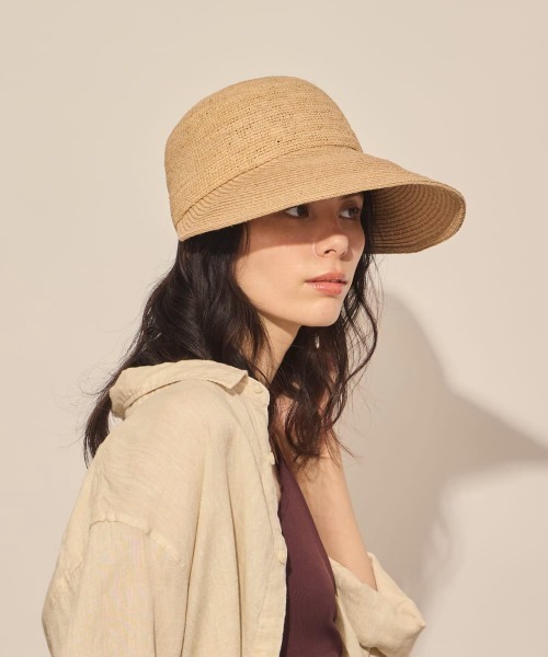 arth（アース）の「arth  Raffia Wide Visor Cap / アース（キャップ・レディース・ナチュラル・M/57.5cm）」の14枚目の写真