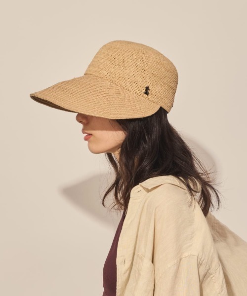 arth（アース）の「arth  Raffia Wide Visor Cap / アース（キャップ・レディース・ナチュラル・M/57.5cm）」の16枚目の写真