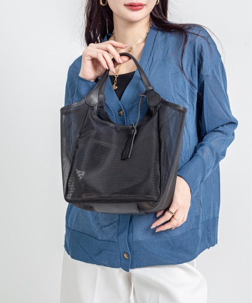 marco masi(マルコマージ)の「【MARCO MASI/マルコ・マージ】チュールバッグ トートバッグ(トートバッグ・レディース・ブラウン/ネイビー/ブラック・FREE)」の17枚目の写真