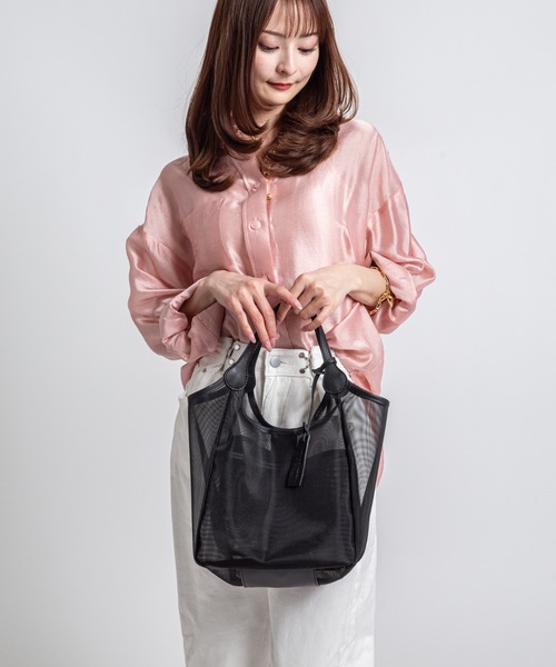 marco masi(マルコマージ)の「【MARCO MASI/マルコ・マージ】チュールバッグ トートバッグ(トートバッグ・レディース・ブラウン/ネイビー/ブラック・FREE)」の13枚目の写真