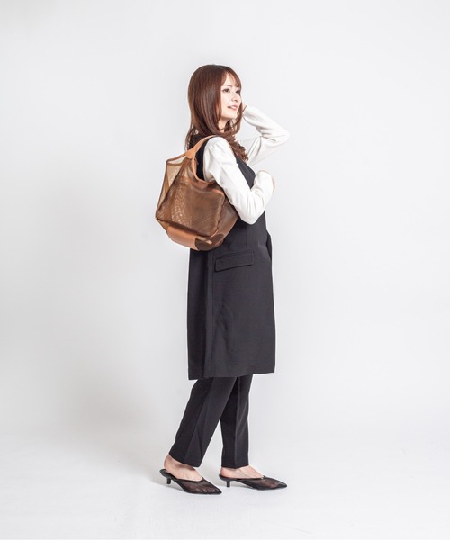 marco masi(マルコマージ)の「【MARCO MASI/マルコ・マージ】チュールバッグ トートバッグ(トートバッグ・レディース・ブラウン/ネイビー/ブラック・FREE)」の6枚目の写真