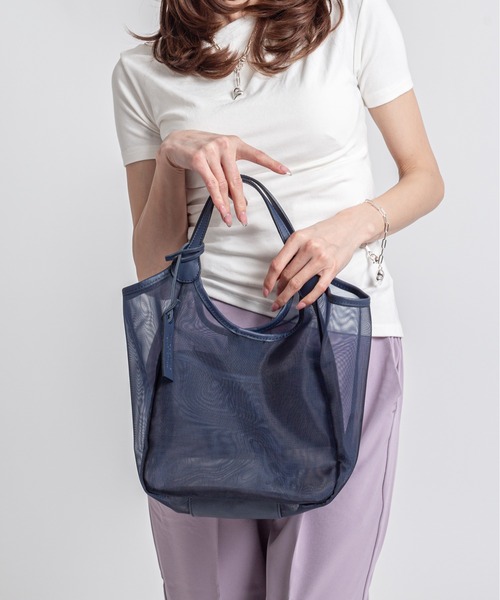 marco masi(マルコマージ)の「【MARCO MASI/マルコ・マージ】チュールバッグ トートバッグ(トートバッグ・レディース・ブラウン/ネイビー/ブラック・FREE)」の21枚目の写真