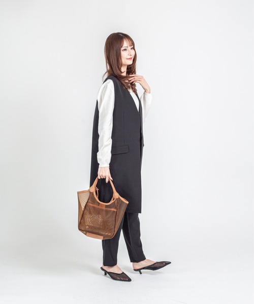 marco masi(マルコマージ)の「【MARCO MASI/マルコ・マージ】チュールバッグ トートバッグ(トートバッグ・レディース・ブラウン/ネイビー/ブラック・FREE)」の5枚目の写真