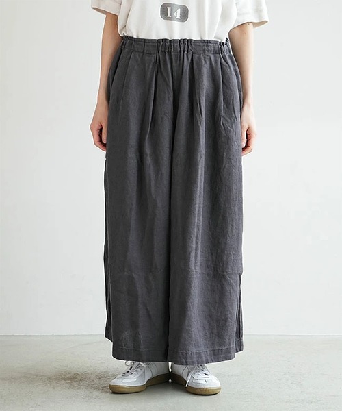 solamonat poche(ソラモナポッシェ)の「リネンキャンバスキュロット(その他パンツ・レディース・オフホワイト/チャコール/ブラック/ベージュ・2)」の14枚目の写真