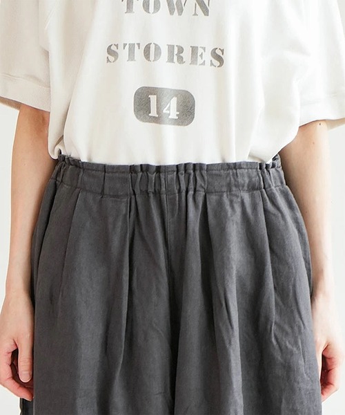 solamonat poche(ソラモナポッシェ)の「リネンキャンバスキュロット(その他パンツ・レディース・オフホワイト/チャコール/ブラック/ベージュ・2)」の17枚目の写真