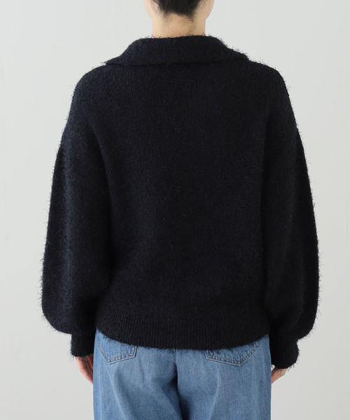 Noble（ノーブル）の「フェザーカノコスキッパーニット（ニット/セーター・レディース・ネイビー/アイボリー・FREE）」の17枚目の写真