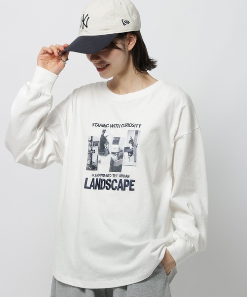 niko and...（ニコアンド）の「アソートフォト&レタリングTシャツ（Tシャツ/カットソー・レディース・クリーム/オフホワイト/ネイビー/レッド・FREE）」の10枚目の写真