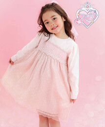 SLAP SLIP（スラップスリップ）の「【スラプリ】キラキラチュールドッキングワンピース(80~130cm)（ワンピース）」