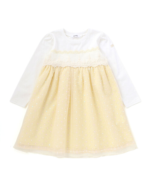 SLAP SLIP（スラップスリップ）の「【スラプリ】キラキラチュールドッキングワンピース(80~130cm)（ワンピース・キッズ・ピンク/イエロー・120cm/80ｃｍ/110cm/130cm/100cm/90cm）」の12枚目の写真