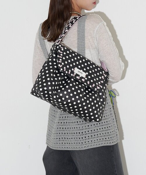 CIAOPANIC（チャオパニック）の「【WEB限定】【GRAIN】ステッチ水玉ボストンバッグ（ボストンバッグ・レディース・ホワイト/ブラック・FREE）」の10枚目の写真