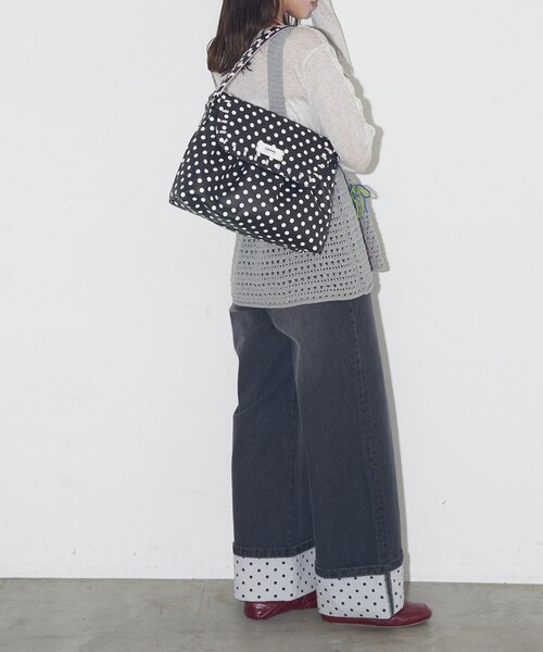 CIAOPANIC（チャオパニック）の「【WEB限定】【GRAIN】ステッチ水玉ボストンバッグ（ボストンバッグ・レディース・ホワイト/ブラック・FREE）」の15枚目の写真