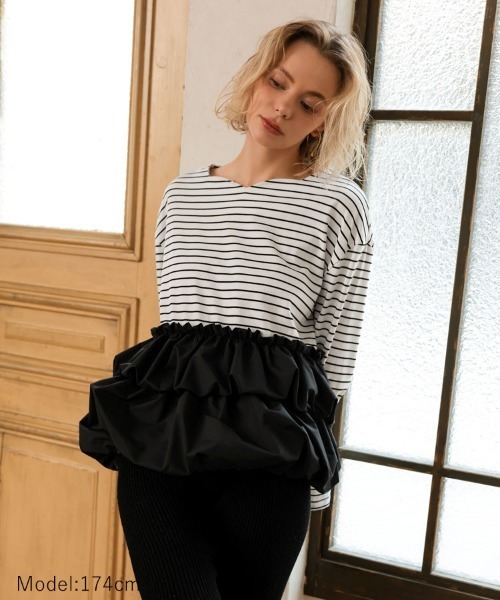DONOBAN(ドノバン)の「ハートカットチュニック(チュニック・レディース・ホワイト/ピンク/ブラック・ONE SIZE)」の4枚目の写真