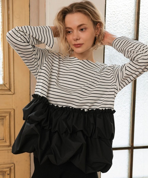 DONOBAN(ドノバン)の「ハートカットチュニック(チュニック・レディース・ホワイト/ピンク/ブラック・ONE SIZE)」の7枚目の写真