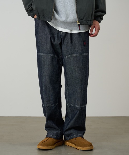 Gramicci(グラミチ)の「JAPANESE CHAMBRAY DOUBLE KNEE|ジャパニーズシャンブレーダブルニー(デニムパンツ・メンズ・ブルー/ネイビー・S/M/XXL/XL/L)」の2枚目の写真