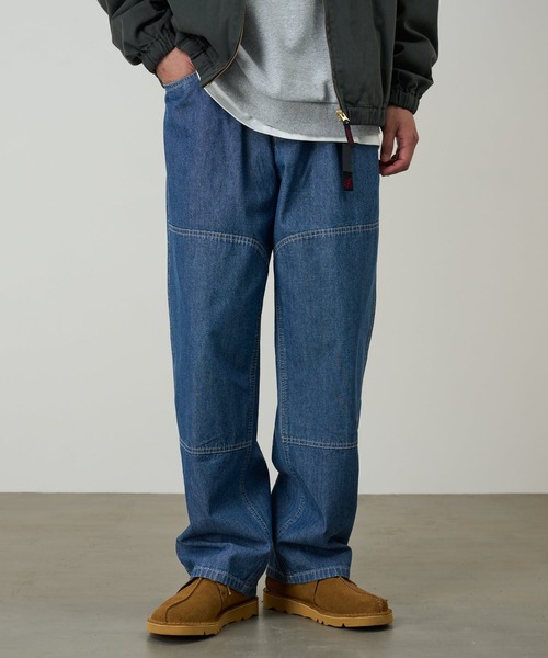 Gramicci(グラミチ)の「JAPANESE CHAMBRAY DOUBLE KNEE|ジャパニーズシャンブレーダブルニー(デニムパンツ・メンズ・ブルー/ネイビー・S/M/XXL/XL/L)」の1枚目の写真