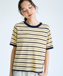 マルチボーダー 半袖サマーニット
