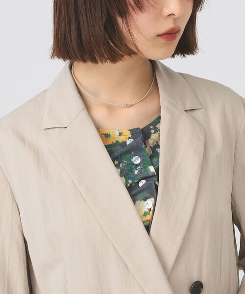 Ray BEAMS(レイビームス)の「【7/31再値下げ】ソフトクリンクル 4ボタン ダブル ジャケット | 新生活・通勤・通学・オフィスカジュアル・オンオフ兼用・好印象コーデ(テーラードジャケット・レディース・ブラック/ベージュ・1/0)」の14枚目の写真