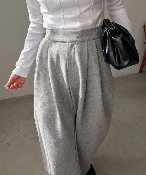 CAPRICIEUX LE'MAGE（カプリシューレマージュ）の「ダンボールカーブパンツ（その他パンツ・レディース・グレー/オフホワイト・36/38）」の18枚目の写真