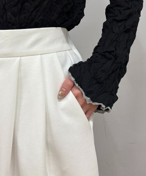 CAPRICIEUX LE'MAGE（カプリシューレマージュ）の「ダンボールカーブパンツ（その他パンツ・レディース・グレー/オフホワイト・36/38）」の5枚目の写真