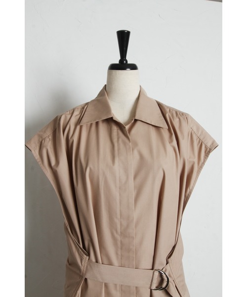 ARVELLIA(アルベリア)の「TUCK BELT SHIRT DRESS(ワンピース・レディース・ベージュ/ネイビー・M)」の21枚目の写真