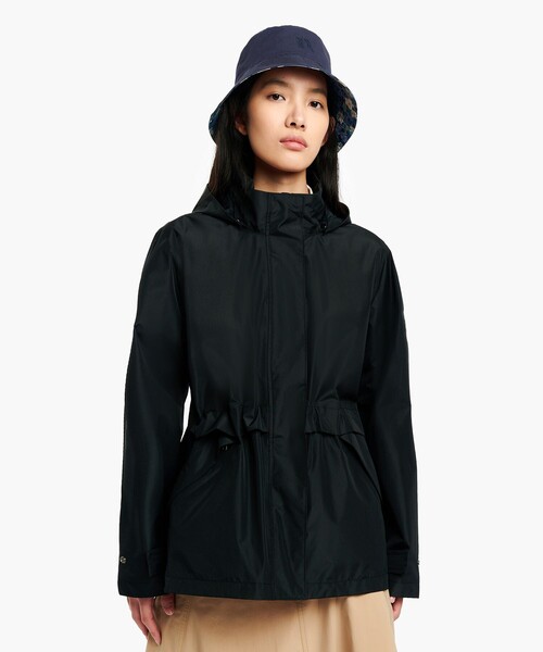 AIGLE(エーグル)の「GORE-TEX ゴアテックス 防水 透湿 防風 2レイヤー ミドル丈ジャケット / フード取り外し可(マウンテンパーカー・レディース・ブラック/ベージュ・38/40/36)」の7枚目の写真