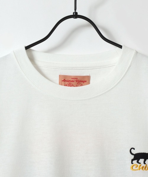SITRY(シトリー)の「Cat Back Print T-Shirt/猫 アニマル ワンポイント刺繍 バックプリント オーバーサイズ 半袖Tシャツ レディース メンズ(Tシャツ/カットソー・メンズ・ホワイト/オートミール/チャコール/ブラック・M/L/LL)」の13枚目の写真