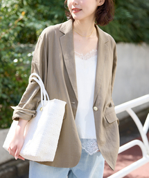 SLOBE IENA | 《36.38サイズ展開/》リネンレーヨンシングルテーラードジャケット(テーラードジャケット)