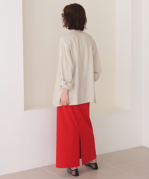 SLOBE IENA(スローブイエナ)の「《36.38サイズ展開》リネンレーヨンシングルテーラードジャケット(テーラードジャケット・レディース・ブラウン/ベージュ・38/36)」の11枚目の写真