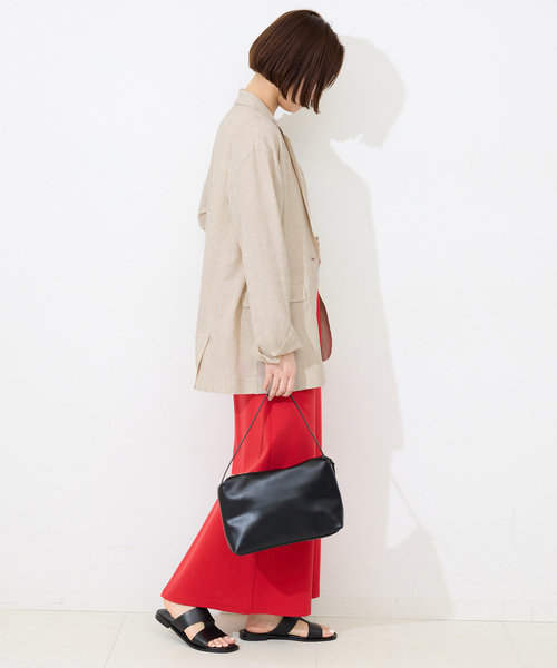 SLOBE IENA(スローブイエナ)の「《36.38サイズ展開》リネンレーヨンシングルテーラードジャケット(テーラードジャケット・レディース・ブラウン/ベージュ・38/36)」の18枚目の写真