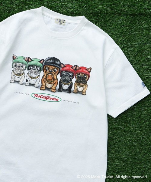 The Endless Summer（エンドレスサマー）の「TES x MACK TRUCKS COLLABORATION TEE Type-B / マックトラックスコラボTシャツ（Tシャツ/カットソー・メンズ・ホワイト/グレー/アイボリー・XX-LARGE/X-LARGE/LARGE/MEDIUM/SMALL）」の2枚目の写真