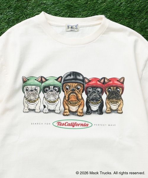 The Endless Summer（エンドレスサマー）の「TES x MACK TRUCKS COLLABORATION TEE Type-B / マックトラックスコラボTシャツ（Tシャツ/カットソー・メンズ・ホワイト/グレー/アイボリー・XX-LARGE/X-LARGE/LARGE/MEDIUM/SMALL）」の9枚目の写真