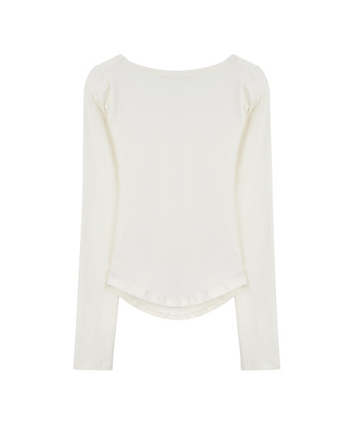 41PRAY(サイルプレイ)の「Shirring Long Sleeve Tee / Ivory(Tシャツ/カットソー・レディース・アイボリー・OS)」の8枚目の写真