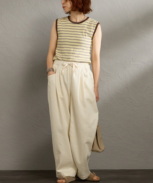 DANTON（ダントン）の「[DANTON/ダントン] チノクロス ルーズタックパンツ（その他パンツ・レディース・キナリ/ブラック・36）」の3枚目の写真