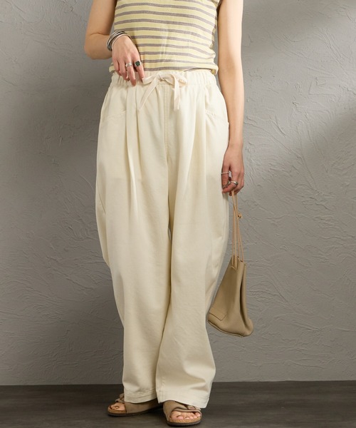 DANTON（ダントン）の「[DANTON/ダントン] チノクロス ルーズタックパンツ（その他パンツ・レディース・キナリ/ブラック・36）」の5枚目の写真