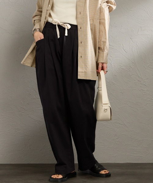 DANTON（ダントン）の「[DANTON/ダントン] チノクロス ルーズタックパンツ（その他パンツ・レディース・キナリ/ブラック・36）」の14枚目の写真